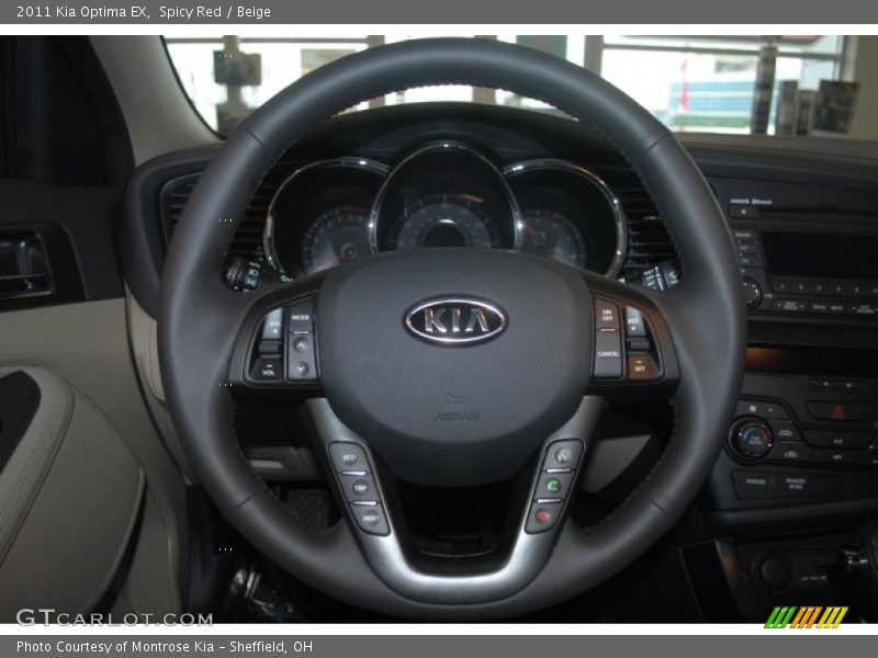Spicy Red / Beige 2011 Kia Optima EX