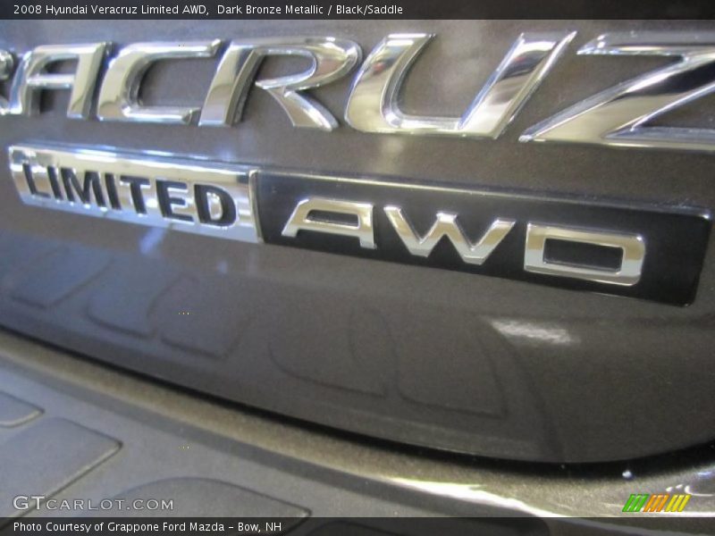Dark Bronze Metallic / Black/Saddle 2008 Hyundai Veracruz Limited AWD
