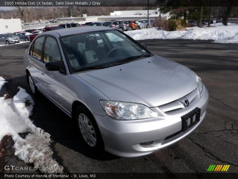 Satin Silver Metallic / Gray 2005 Honda Civic LX Sedan