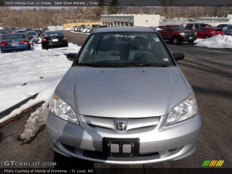 Satin Silver Metallic / Gray 2005 Honda Civic LX Sedan