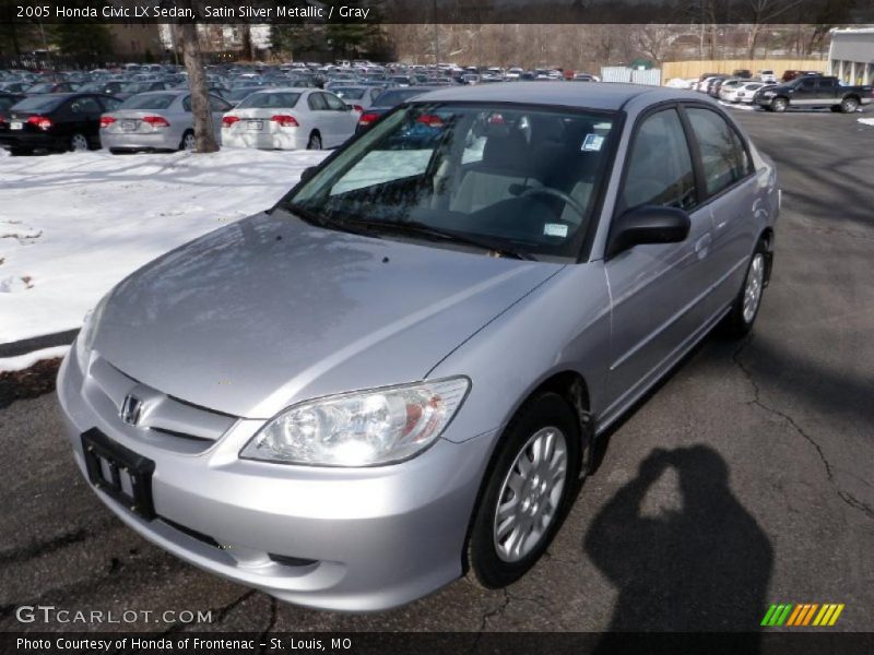 Satin Silver Metallic / Gray 2005 Honda Civic LX Sedan