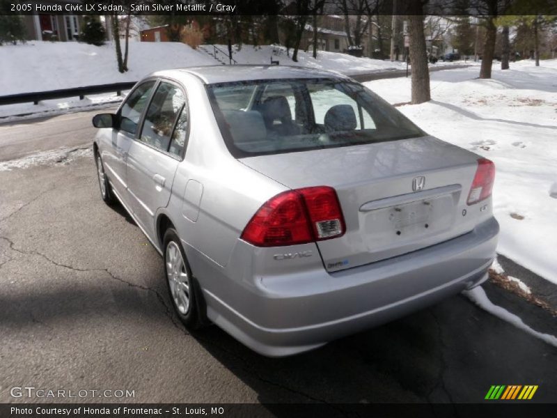 Satin Silver Metallic / Gray 2005 Honda Civic LX Sedan