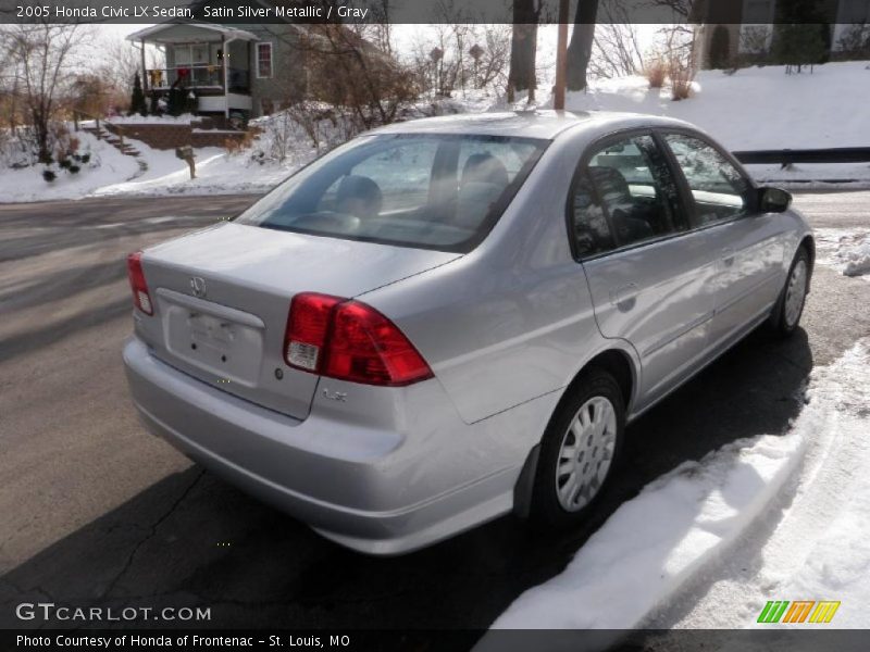 Satin Silver Metallic / Gray 2005 Honda Civic LX Sedan