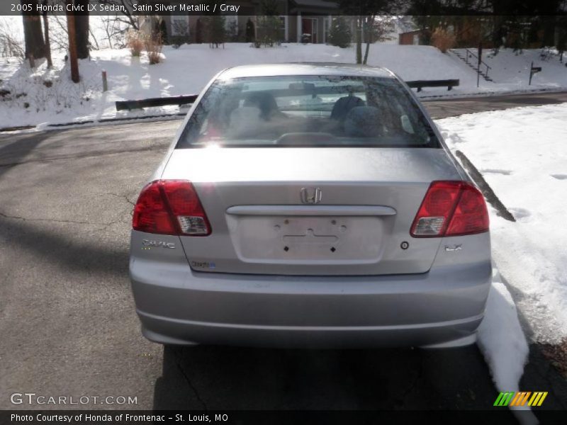 Satin Silver Metallic / Gray 2005 Honda Civic LX Sedan