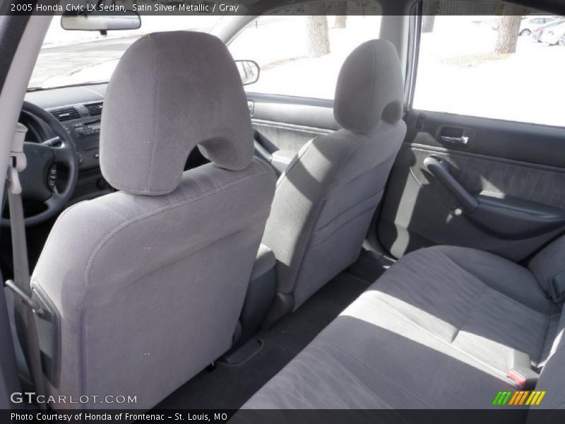 Satin Silver Metallic / Gray 2005 Honda Civic LX Sedan