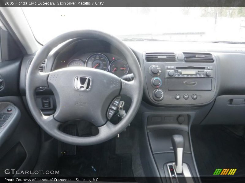 Satin Silver Metallic / Gray 2005 Honda Civic LX Sedan