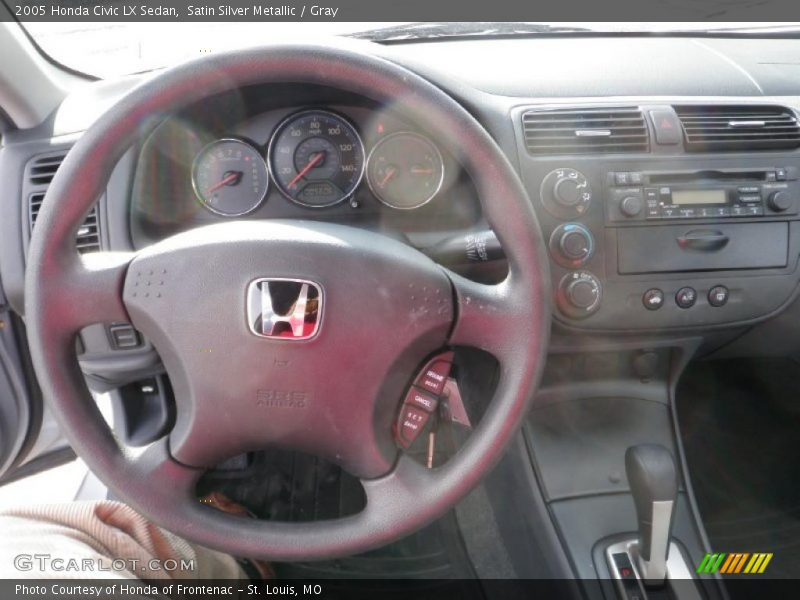 Satin Silver Metallic / Gray 2005 Honda Civic LX Sedan