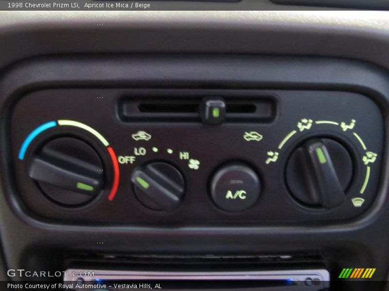 Controls of 1998 Prizm LSi