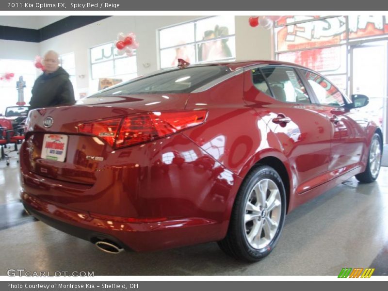 Spicy Red / Beige 2011 Kia Optima EX