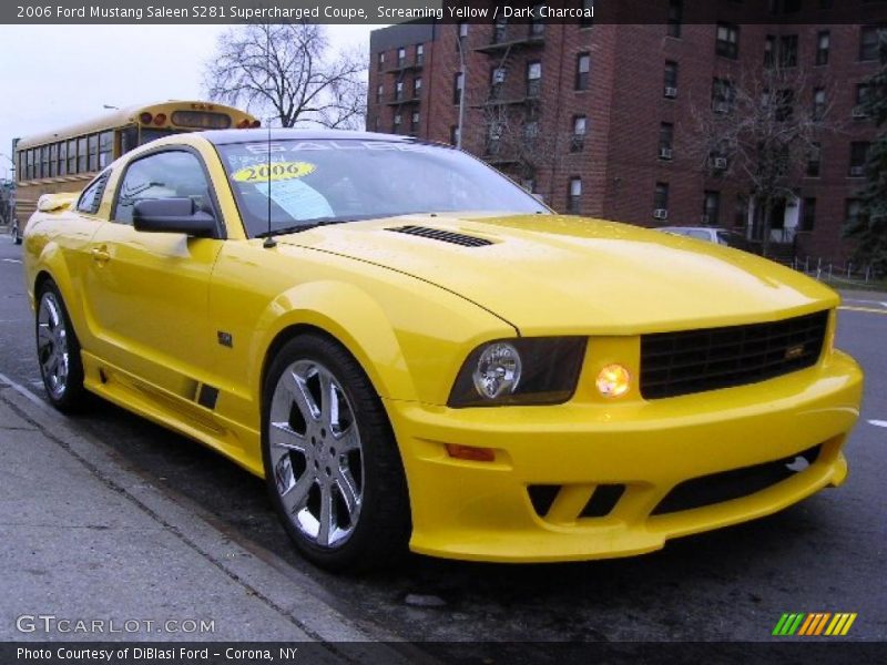 Screaming Yellow / Dark Charcoal 2006 Ford Mustang Saleen S281 Supercharged Coupe
