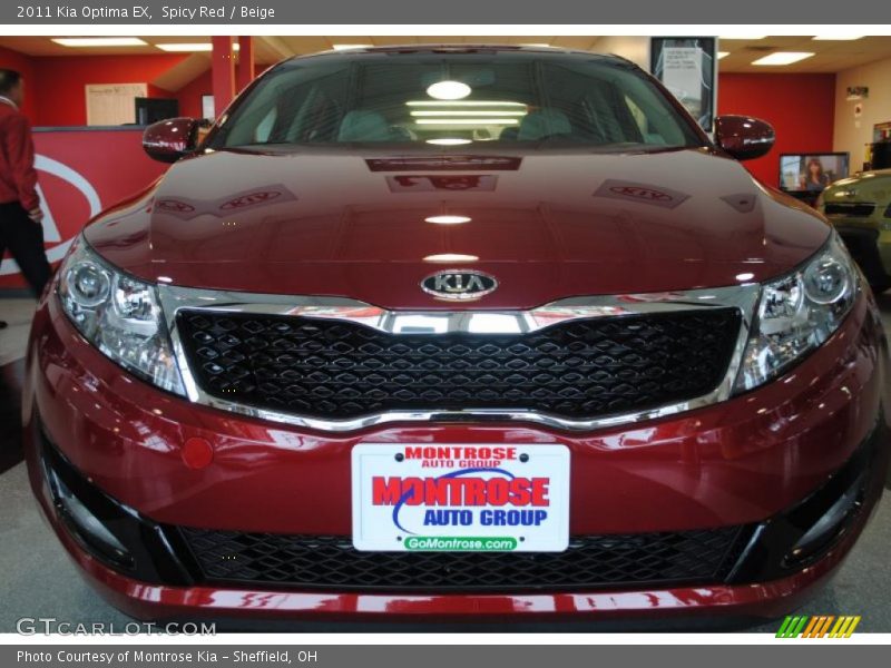 Spicy Red / Beige 2011 Kia Optima EX