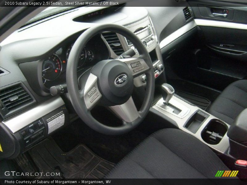 Steel Silver Metallic / Off Black 2010 Subaru Legacy 2.5i Sedan