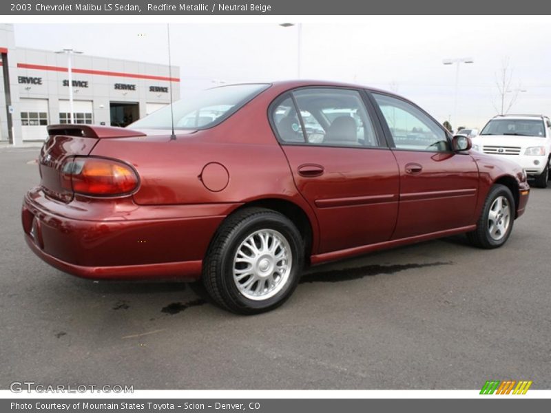 Redfire Metallic / Neutral Beige 2003 Chevrolet Malibu LS Sedan