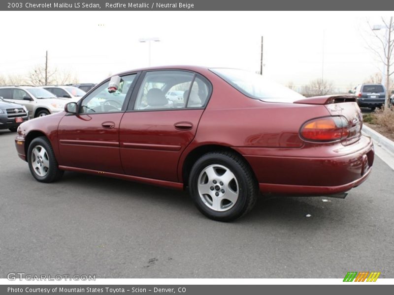 Redfire Metallic / Neutral Beige 2003 Chevrolet Malibu LS Sedan