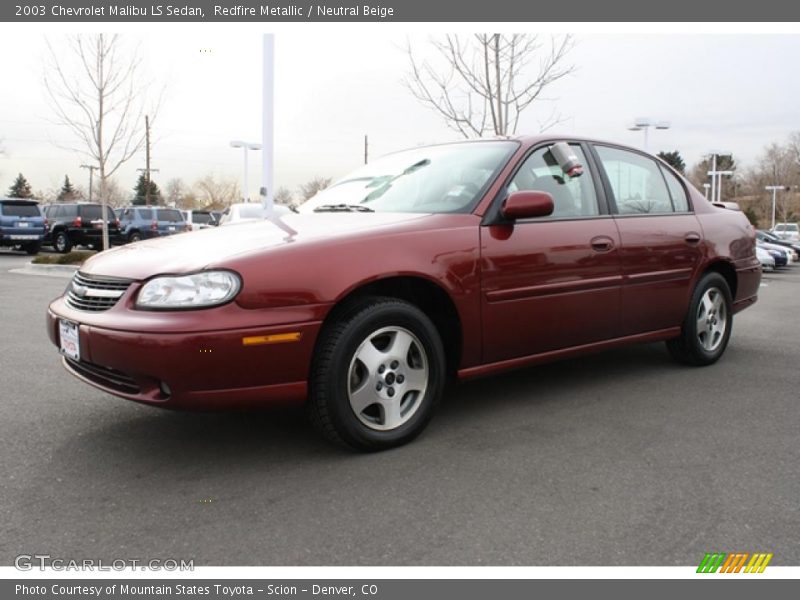 Redfire Metallic / Neutral Beige 2003 Chevrolet Malibu LS Sedan