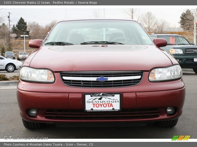 Redfire Metallic / Neutral Beige 2003 Chevrolet Malibu LS Sedan
