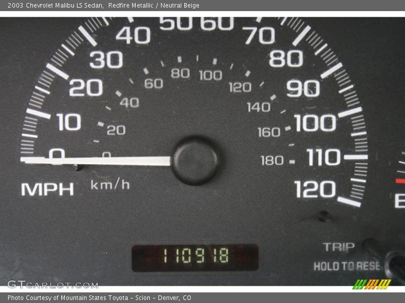 Redfire Metallic / Neutral Beige 2003 Chevrolet Malibu LS Sedan