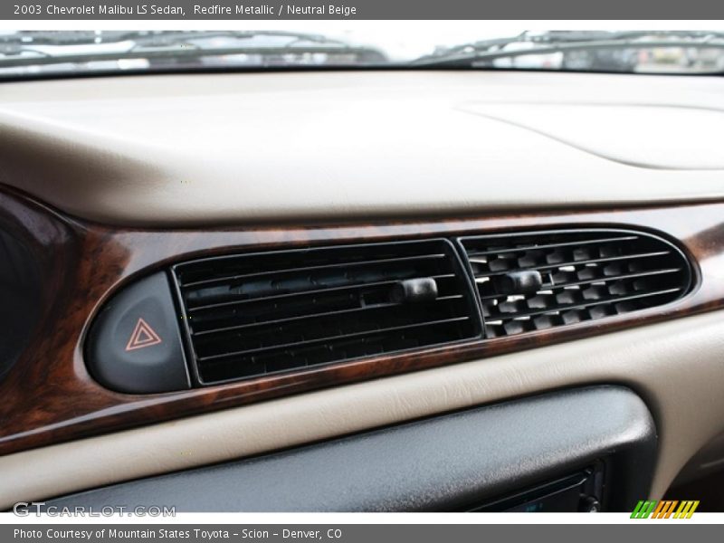 Redfire Metallic / Neutral Beige 2003 Chevrolet Malibu LS Sedan