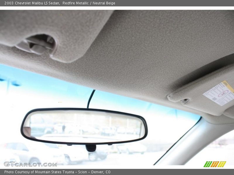 Redfire Metallic / Neutral Beige 2003 Chevrolet Malibu LS Sedan
