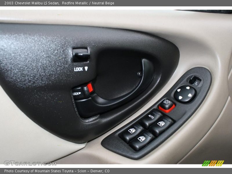 Redfire Metallic / Neutral Beige 2003 Chevrolet Malibu LS Sedan