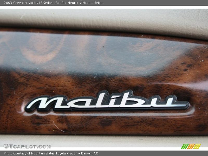 Redfire Metallic / Neutral Beige 2003 Chevrolet Malibu LS Sedan