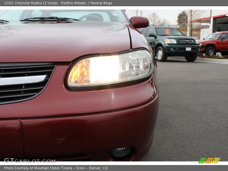 Redfire Metallic / Neutral Beige 2003 Chevrolet Malibu LS Sedan