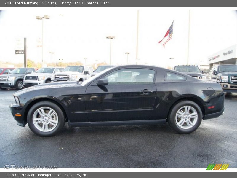 Ebony Black / Charcoal Black 2011 Ford Mustang V6 Coupe