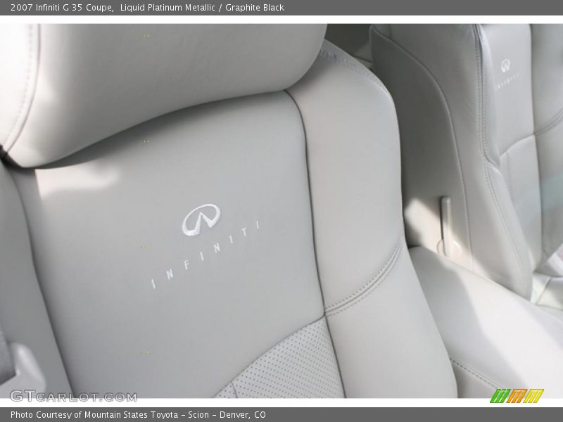 Liquid Platinum Metallic / Graphite Black 2007 Infiniti G 35 Coupe
