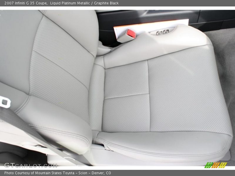 Liquid Platinum Metallic / Graphite Black 2007 Infiniti G 35 Coupe
