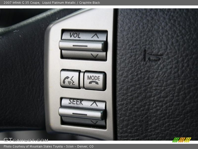 Liquid Platinum Metallic / Graphite Black 2007 Infiniti G 35 Coupe