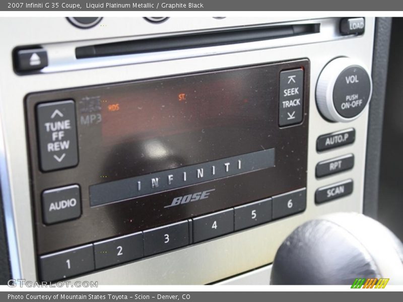 Liquid Platinum Metallic / Graphite Black 2007 Infiniti G 35 Coupe