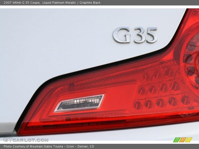 Liquid Platinum Metallic / Graphite Black 2007 Infiniti G 35 Coupe