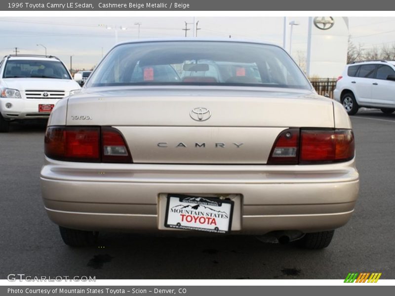 Cashmere Beige Metallic / Beige 1996 Toyota Camry LE Sedan
