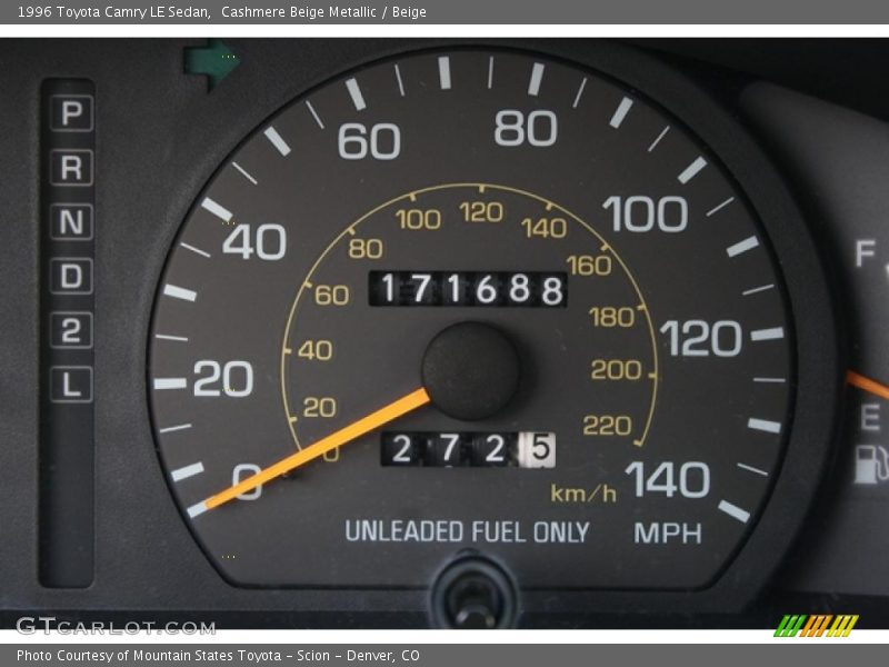 Cashmere Beige Metallic / Beige 1996 Toyota Camry LE Sedan