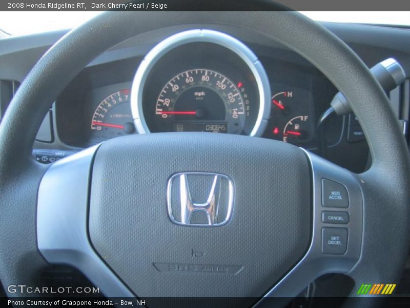 Dark Cherry Pearl / Beige 2008 Honda Ridgeline RT