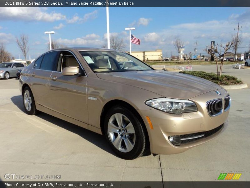 Milano Beige Metallic / Venetian Beige 2011 BMW 5 Series 528i Sedan