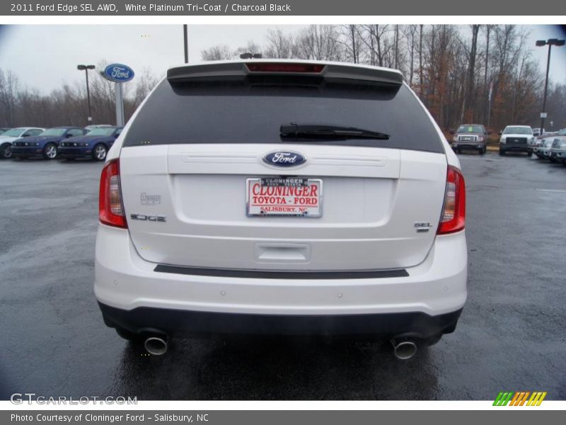 White Platinum Tri-Coat / Charcoal Black 2011 Ford Edge SEL AWD