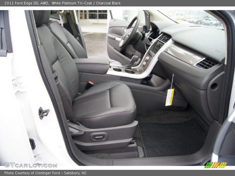 White Platinum Tri-Coat / Charcoal Black 2011 Ford Edge SEL AWD