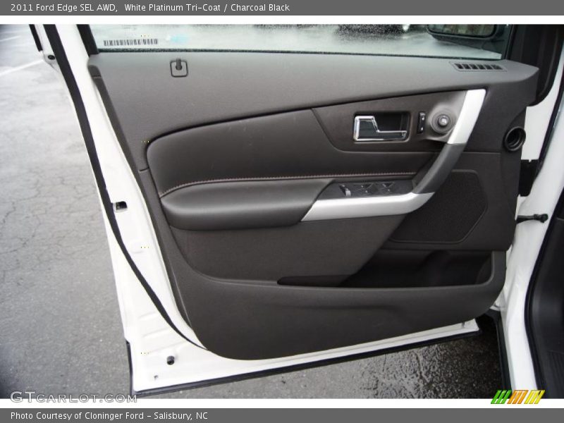 White Platinum Tri-Coat / Charcoal Black 2011 Ford Edge SEL AWD