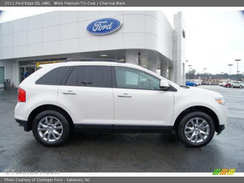 White Platinum Tri-Coat / Charcoal Black 2011 Ford Edge SEL AWD