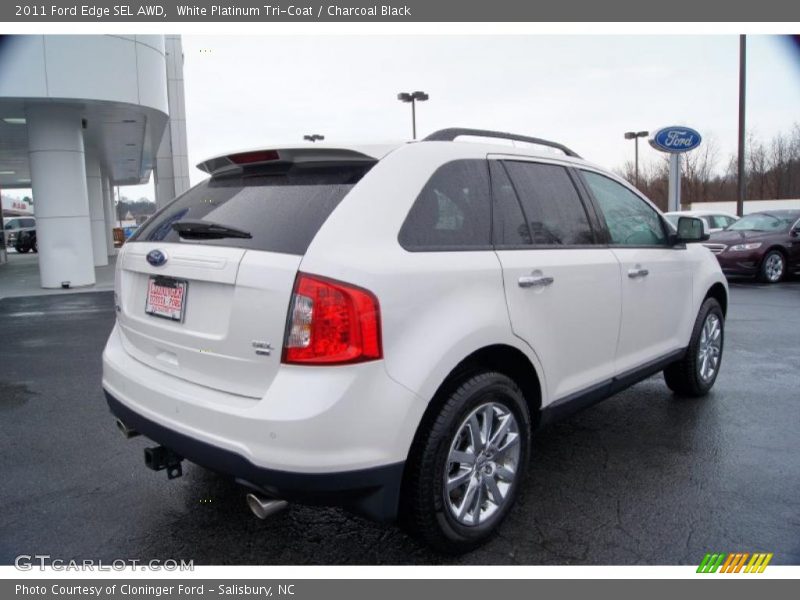 White Platinum Tri-Coat / Charcoal Black 2011 Ford Edge SEL AWD