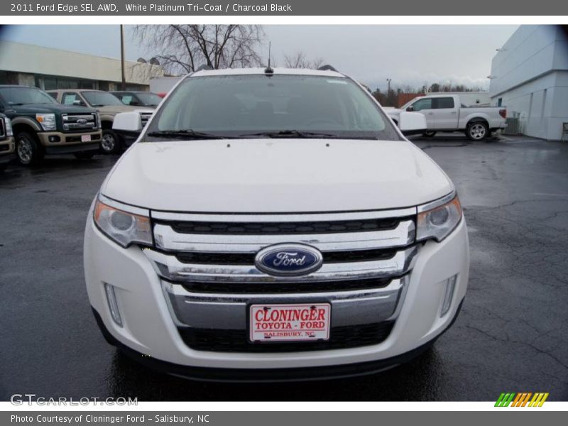 White Platinum Tri-Coat / Charcoal Black 2011 Ford Edge SEL AWD