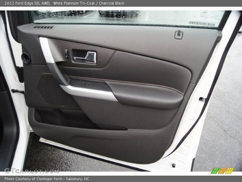 White Platinum Tri-Coat / Charcoal Black 2011 Ford Edge SEL AWD