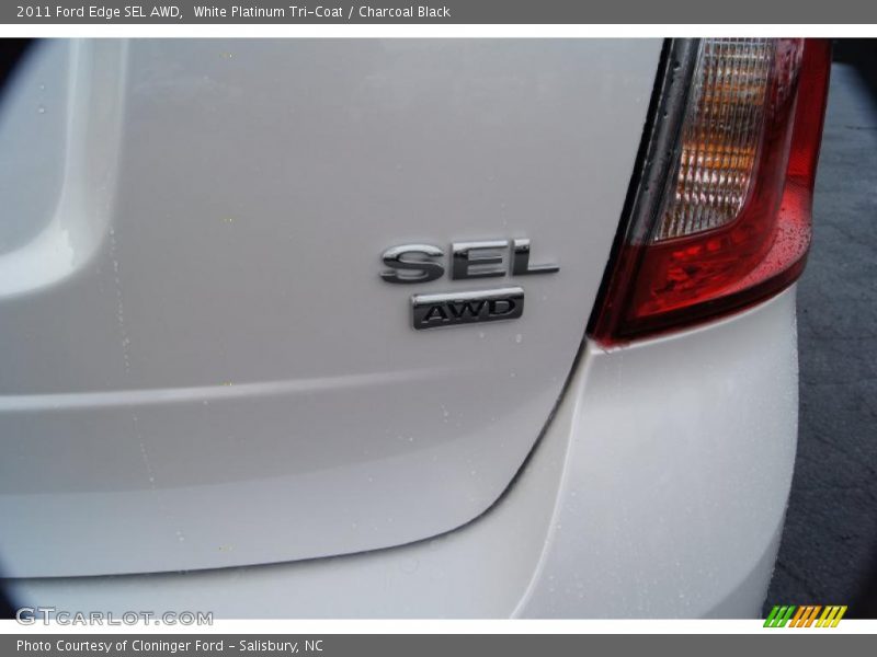 White Platinum Tri-Coat / Charcoal Black 2011 Ford Edge SEL AWD