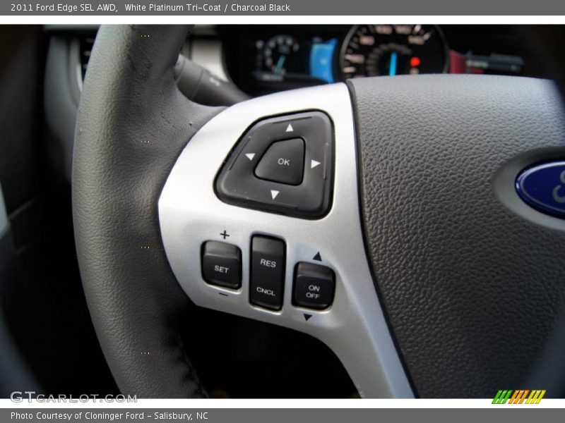 White Platinum Tri-Coat / Charcoal Black 2011 Ford Edge SEL AWD