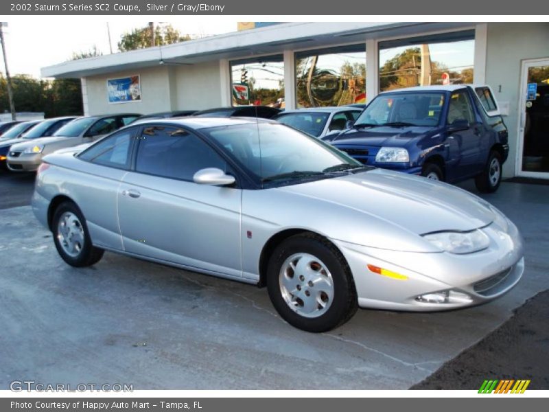 Silver / Gray/Ebony 2002 Saturn S Series SC2 Coupe