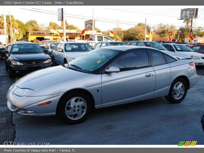 Silver / Gray/Ebony 2002 Saturn S Series SC2 Coupe