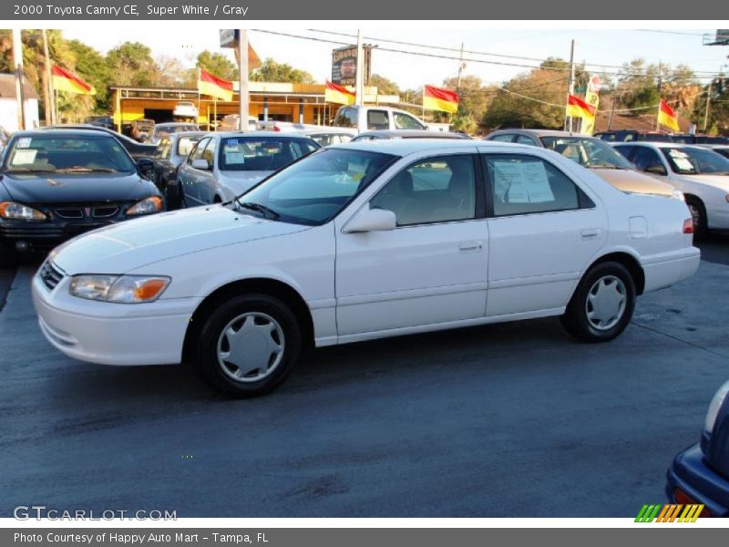 Super White / Gray 2000 Toyota Camry CE