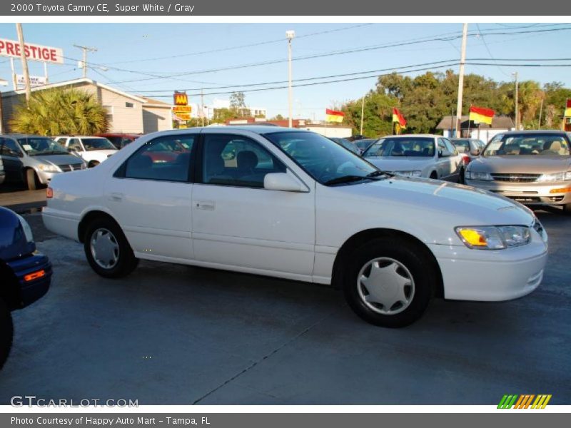 Super White / Gray 2000 Toyota Camry CE