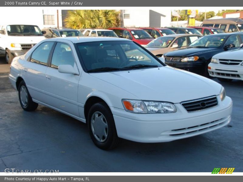 Super White / Gray 2000 Toyota Camry CE